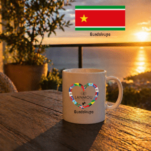 Mug blanc Coeur Lanmou Péyi Guadeloupe
