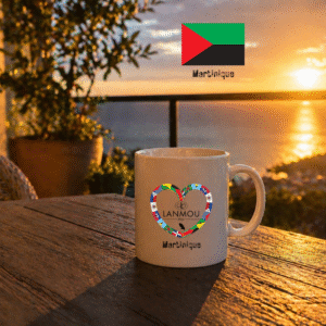 Mug blanc Coeur Lanmou Péyi Martinique