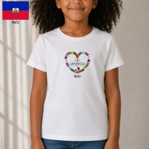 T-shirt enfant Coeur Lanmou Péyi Haïti