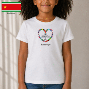 T-shirt enfant Coeur Lanmou Péyi Guadeloupe