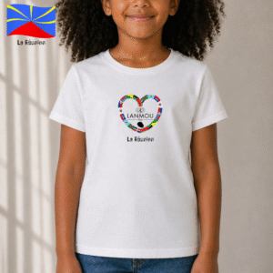 T-shirt enfant Coeur Lanmou Péyi La Réunion