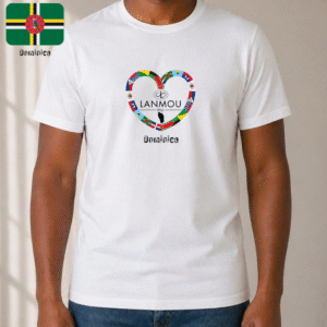 T-shirt homme Coeur Lanmou Péyi Dominica