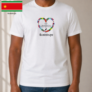 T-shirt homme Coeur Lanmou Péyi Guadeloupe