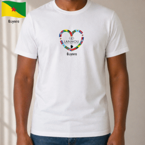 T-shirt homme Coeur Lanmou Péyi Guyane