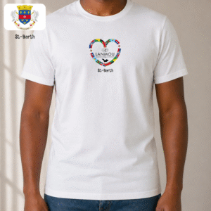 T-shirt homme Coeur Lanmou Péyi St Barth