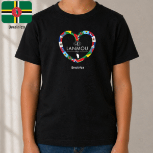 T-shirt enfant Coeur Lanmou Péyi Dominica