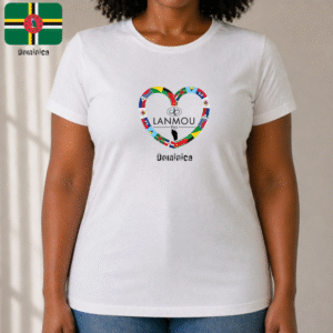 T-shirt femme Coeur Lanmou Péyi Dominica