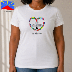 T-shirt femme Coeur Lanmou Péyi La Réunion