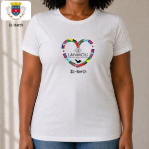 T-shirt femme Coeur Lanmou Péyi St Barth